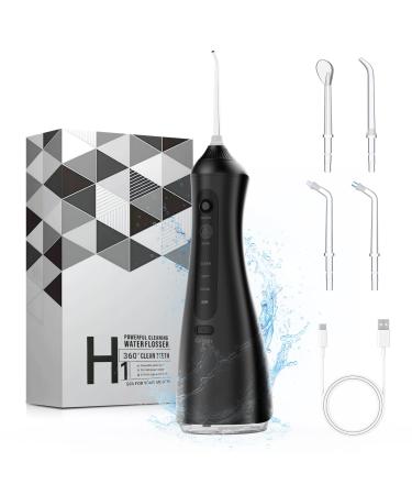 Water Flosser Picks for Teeth Cleaning and Flossing Cordless IPX7 Waterproof 320ML Portable Water Flossers 60-160PSI Electric Dental Water Floss Pick Rechargeable Oral Irrigator for Home Travel