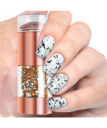 Portable Nail Stamper & Scraper Set - Art Glowing Pad Manicure Accessories in Gold White Red - International Shipping Available - Buy Online on GoSupps.com
