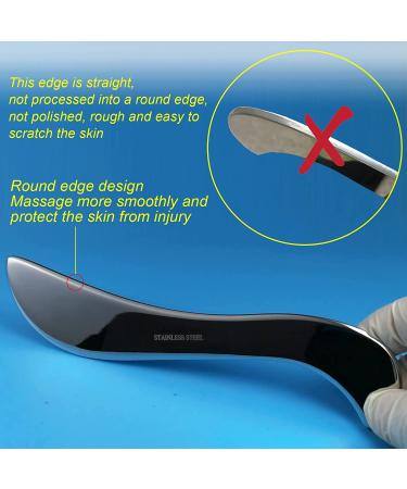 Stainless Steel Gua Sha Muscle Scraper Tool - Physical Therapy & Massage Therapy Tool - Buy Online on GoSupps.com