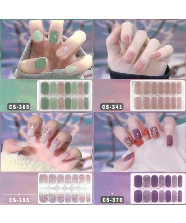 Glamgelz Nail Sticker Semi Cured Gel Nail Strips Sarafine Nail Strips Kit Peel And Stick Nails Sarafine Gel Nail Wraps (B) - Buy Online on GoSupps.com