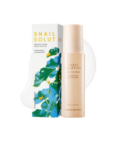 Nature Republic Snail Solution Moisturizing Face Booster Skin Tone Up Wrinkle Skin Texture Elasticity Improvement 130ml/4.39fl.oz
