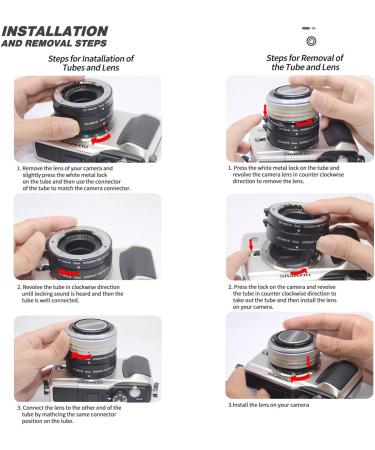 Mcoplus NEX-M Metal Auto Focus Macro Extension Tube Set for Sony Mirrorless E-Mount FE-Mount Cameras (10mm+16mm+21mm) - Buy Online on GoSupps.com