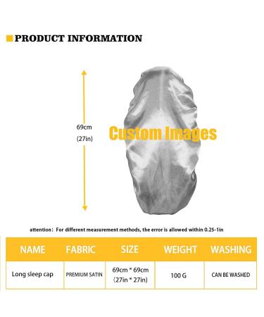 Adorable Sloth Pattern Sleep Cap for Girls and Women - Satin Braid Bonnet for Long Hair - Sleeping Cap - Buy Online on GoSupps.com