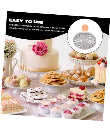 Ciieeo 3pcs Biscuit Mold Round Crackers Chocolate Sugar Cookie Fondant Making Molds Cookie Embosser DIY Cookie Stamp Embossing Cookie for Baking Mooncake Tool Hamburger Zinc Alloy Butter - Buy Online on GoSupps.com