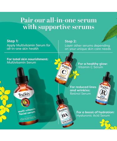 TruSkin Facial Serum - 11 Plant-Derived Vitamins & Minerals for Radiant Healthy Skin | International Shipping - Buy Online on GoSupps.com
