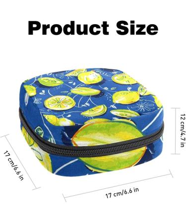 DIY Lemon Print Sanitary Napkin Storage Bag | Portable Menstrual Kit Pouch | Period Cup Holder for Women and Teens - Color 14 - Buy Online on GoSupps.com