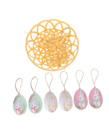 Alipis Home Decor 1 Set Easter Egg Decorations Eggs Hanging Decoration Decor Picture 1 15.00X15.00X3.00CM