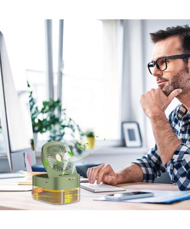 Spraying Mist Fan - Water Misting Spraying Mist Fan - Remote Control Humidifier Fan Desktop Spray Moisturizing Fan for Table Home Travel Offices Green B - Buy Online on GoSupps.com