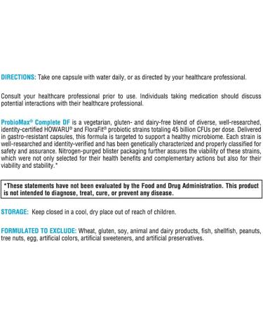XYMOGEN ProbioMax Complete 45B - 45 Billion CFU Probiotic Supplement - High Dose, Dairy Free Probiotics with Lactobacillus acidophilus - Formerly ProbioMax Complete DF (30 Capsules) - Buy Online on GoSupps.com