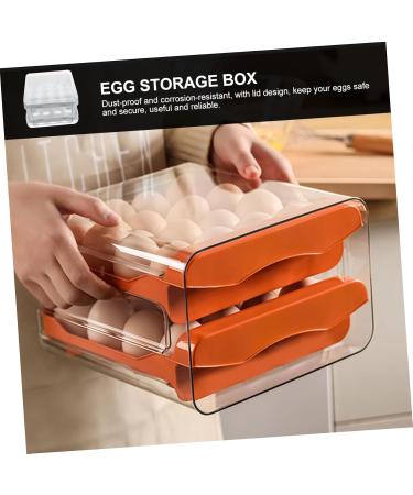 Angoily Egg Storage Box Plastic Container Fridge Accessories Egg Rack Refrigerator Plastic Pp White Egg Tray White 21.5x22.5x14cm - Buy Online on GoSupps.com
