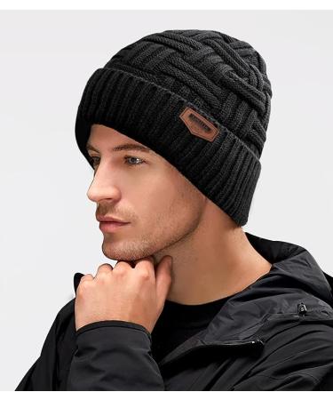 Loritta Winter Hat Warm for Men - A-black With Weave - One Size - Buy Online on GoSupps.com