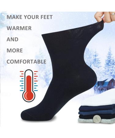 Thickened Bamboo Diabetic Socks for Men & Women - Non-Binding Extreme Wide Design - Medium Black - Buy Online on GoSupps.com