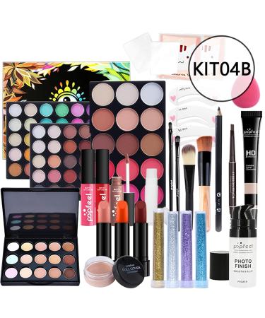 Professional Makeup Set | Mknzome Cosmetics Starter Kit with Travel Makeup Bag | Christmas Gift Idea with Eyeshadow Eyebrow Cream Lipstick & More - Buy Online on GoSupps.com