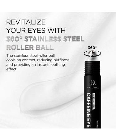 RAZONIX Eye Bags Treatment for Men: Caffeine Eye Roller for Puffy Eyes and Puffiness Under Eye Cream for Dark Circles (Medium, Unscented) Unscented 0.5 Fl Oz (Pack of 1) - Buy Online on GoSupps.com