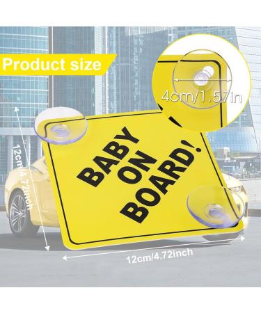VZUHSW 2x Baby On Board Car Signs - Reusable & Durable Safety Signs for Kids | Perfect for Young Parents - Buy Online on GoSupps.com