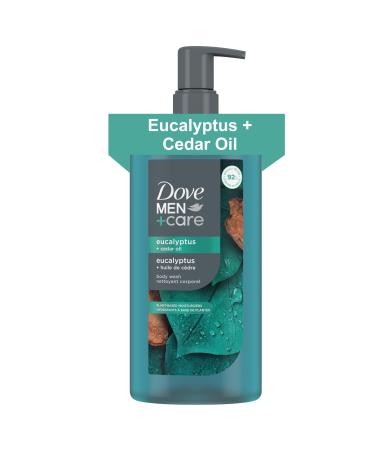 DOVE MEN + CARE Body Wash Eucalyptus & Cedar Oil Plant-Based Moisturizing Body Wash for Men 26oz
