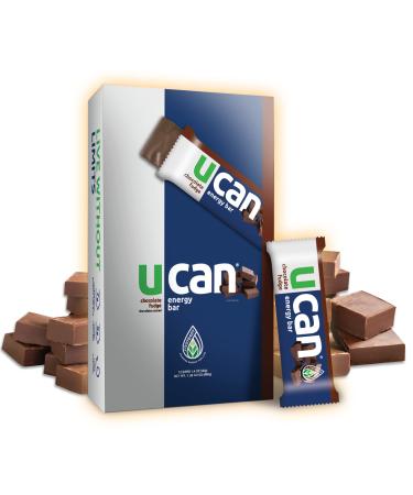 UCAN Energy Snack Bars, Chocolate Fudge, All Natural, Low Sugar, Non-GMO, Gluten-Free, Keto-Friendly (12 Pack, 1.4 Ounces)