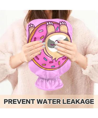 Sloth Donut Hot Water Bottle with Cover - 2L for Pain Relief & Hot Cold Compress - Buy Online on GoSupps.com