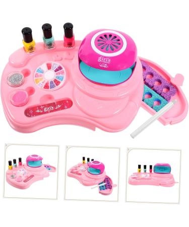 Ipetboom 1 Set Nail Art Set Toy Nail Art Kit Glitter Powder Toys for Little Girls Toy for Kids Toys for Girls Kids Playset Girls Suit Manicure Plastic Make up Kit Child Pink - Buy Online on GoSupps.com