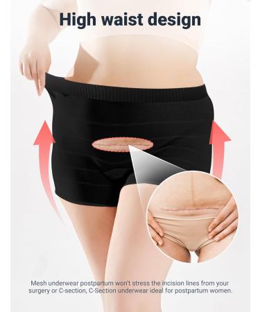 Maternity Knickers 4 Pcs Disposable Postpartum Underwear XL Black - Buy Online on GoSupps.com