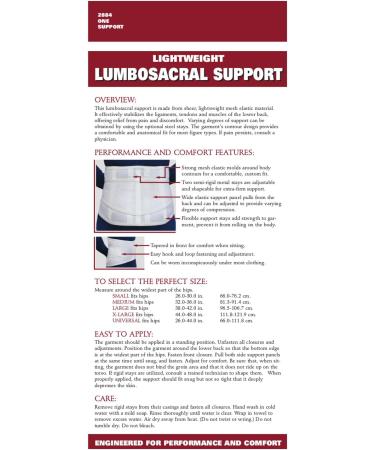 OTC Lumbo-Sacral Support | X-Large Lower Back Brace with Metal Stay & Strong Mesh Elastic - International Shipping Available - Buy Online on GoSupps.com
