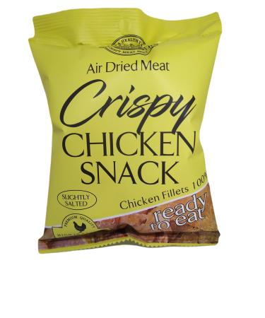 Crispy Chicken Snacks - Meat Snack - 100% Chicken Fillet - High Protein 85%- Low Sugar -(6 Bags x 25G)