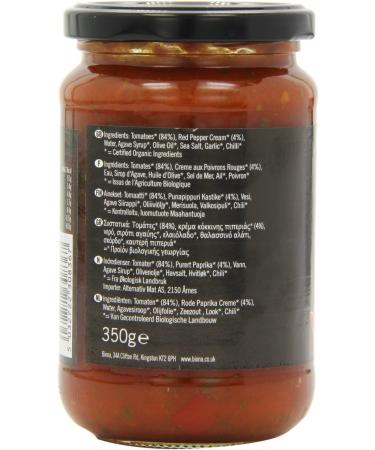  Biona Biona Organic Hot and Spicy Pasta Sauce 4 x 350 g - Buy Online on GoSupps.com