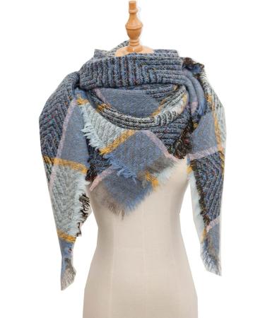 High-Quality Women's Triangular Loop Scarf - Cold Weather Neck Warmer in Blue | International Shipping - Buy Online on GoSupps.com
