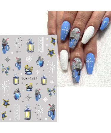 Christmas Nail Stickers 9 Sheets Self-Adhesive Nail Decal Elk Nail Art Decoration Design Supplies - Buy Online on GoSupps.com