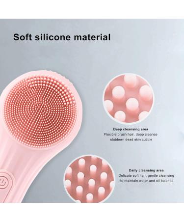 ZJchao Electric Facial Cleansing Brush Electric Face Cleanser Brushes Waterproof Deep Cleaning Exfoliator Soft Silicone with Shock Absorbing Handle - Buy Online on GoSupps.com