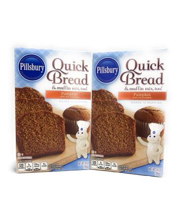Pillsbury Pumpkin Quick Bread & Muffin Mix (Pack of 2) 14 oz Boxes Pumpkin 14 Ounce (Pack of 2)