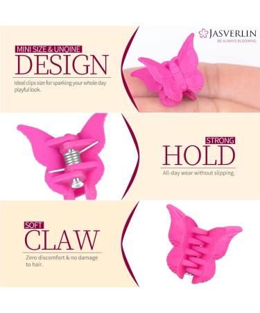 JASVERLIN Butterfly Hair Clips Set - 50pcs Assorted Colors for Girls & Women - Y2K Festival Accessories - Organizer Included - Buy Online on GoSupps.com
