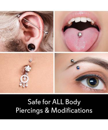 MediCleanse Sterile Saline Piercing Fine Mist Spray 7.5 Oz - Alcohol-Free Vegan Formula for Piercings & Tattoos - Buy Online on GoSupps.com