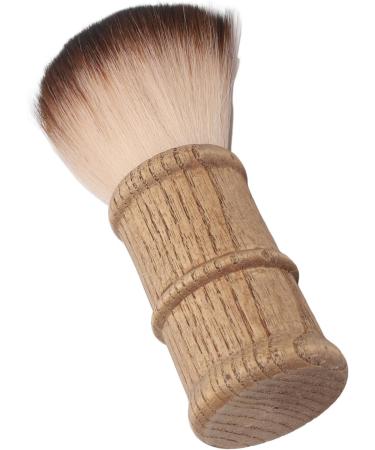 Qukaim Salon Neck Brush Hair Cutting Neck Dust Brush Fiber Hair Wooden Handle Home Salon Barber Neck Face Cleaning Brush - Buy Online on GoSupps.com