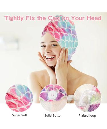 Cerulentree Hair Drying Cloth Wrap - 2 Packs Super Absorbent Hair Turban Towel for Women - Fast Drying Head Wrap for Smooth & Curly Hair - Buy Online on GoSupps.com