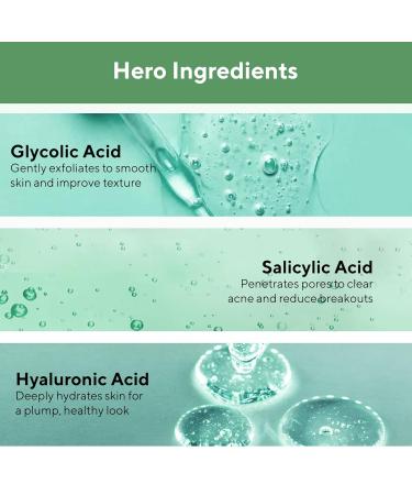 Cos-IQ Exfoliating Face Wash for Oily & Dry Skin | 2% Salicylic Acid BHA & 10% Glycolic Acid AHA | Sulphate-Free Anti-Acne Face Cleanser for Acne Pimples Skin Brightening Dirt & Oil Control | 100ml - Buy Online on GoSupps.com