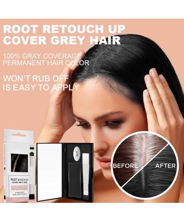 Mimoqk Hair Root Powder 65 g Bald Concealer Hair Filaments Cover Up Use Scalp Solution Instant Fuller Thicker Look Gray Cover for Men Women Multicolored Dark Brown - Buy Online on GoSupps.com