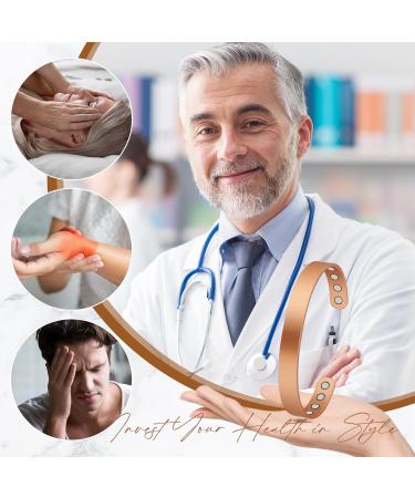 Jeracol Copper Magnetic Bracelet - Adjustable Size Cuff Bangle with 8 Magnets - Men Women Jewelry Gift Box Included - Buy Online on GoSupps.com
