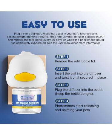 Uocasi Calming Pheromone Diffuser for Cats - 2-in-1 Starter Set (Diffuser + 2 x 48ml Vials) - 60 Days of Cat Anxiety Relief - Buy Online on GoSupps.com