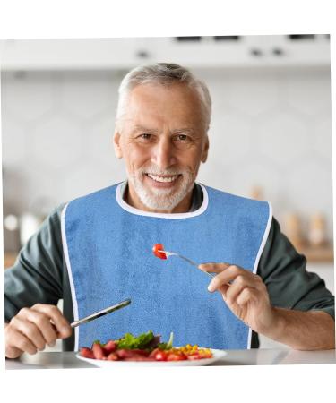 Bibs for Adults Adult Bibs for Eating 5PCS Absorbent Large Adult Bibs for Elderly Women Men Terry Cloth Bibs with Loop Closure Clothing Protectors - Buy Online on GoSupps.com