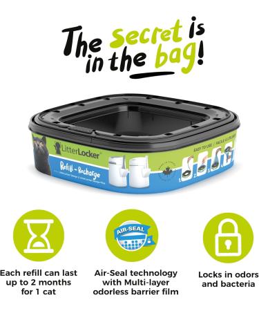 LitterLocker Cat Litter Disposal System + LitterLocker Design and Design Plus Refill Locker (Blue) Litter Disposal System + Refill Locker Blue - Buy Online on GoSupps.com