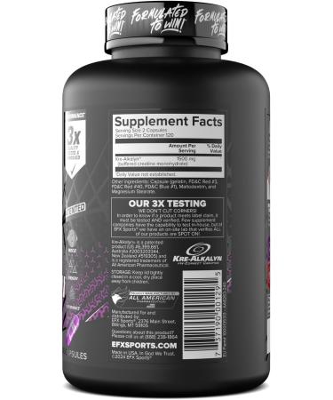 EFX Sports Kre-Alkalyn 240 Capsules - Powerful Muscle Performance & Recovery - Buy Online on GoSupps.com