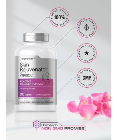 Horb ach Skin Rejuvenator with Verisol | Bioactive Collagen Peptides | 200 Caplets | Non-GMO Gluten Free Supplement - Buy Online on GoSupps.com