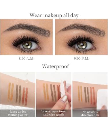  TiLLOw Blapee Eyebrow Pencil Atikisoi Eyebrow Pencil Eyebrow Pencil 4-Tip Microblade Brow Pen Long-Lasting Waterproof Natural Eyebrow Pen(2PCS) (Black) - Buy Online on GoSupps.com