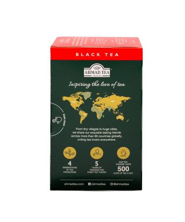 Ahmad Tea English Breakfast - Premium Black Tea Bags - Assam & Ceylon Blend - 20 Aroma-Sealed Tea Bags (2g Each) for Perfect Brew - International Shipping Available - Buy Online on GoSupps.com
