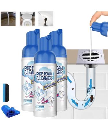 saVgu Foam Drain Cleaner Drain Cleaner Get out Foaming Drain Cleaner Foam Drain Cleaner for Bathroom Sink Foaming Drain Cleaner Upgraded New Packaging Quick Foaming (Size : 3pcs)