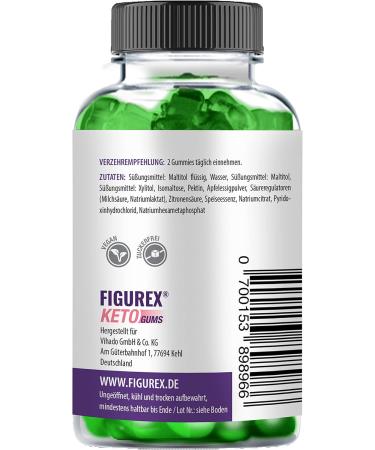 FIGUREX Keto Gummies - Metabolism Support with Vitamin B6 | 60 Fruit Gums for Keto Diet - Buy Online on GoSupps.com