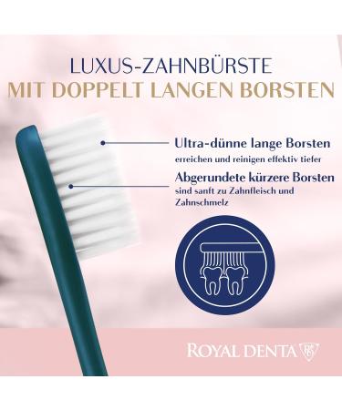 Royal Denta Super Soft Toothbrush with Antibacterial Silver Bristles - Ideal for Sensitive Teeth & Gums | Metalic Green - Buy Online on GoSupps.com