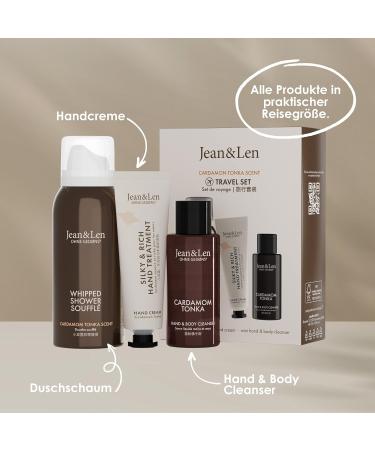 Jean & Len Travel Set - Cardamom & Tonka | Eco-Friendly Vegan Gift | Perfect Souvenir for Mind & Body - Buy Online on GoSupps.com