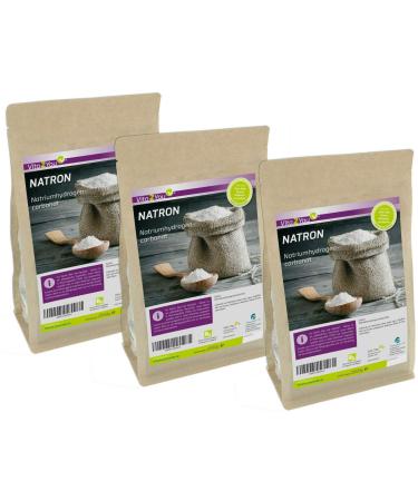 Vita2you Natron powder 6kg - sodium hydrogen carbonate - 6000g XXL stock - baking powder - sodium bicarbonate - food quality - backsoda